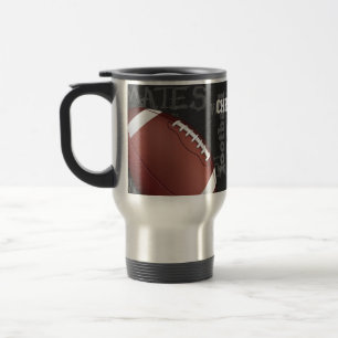 Personalised Chalkboard American Football Travel Mug