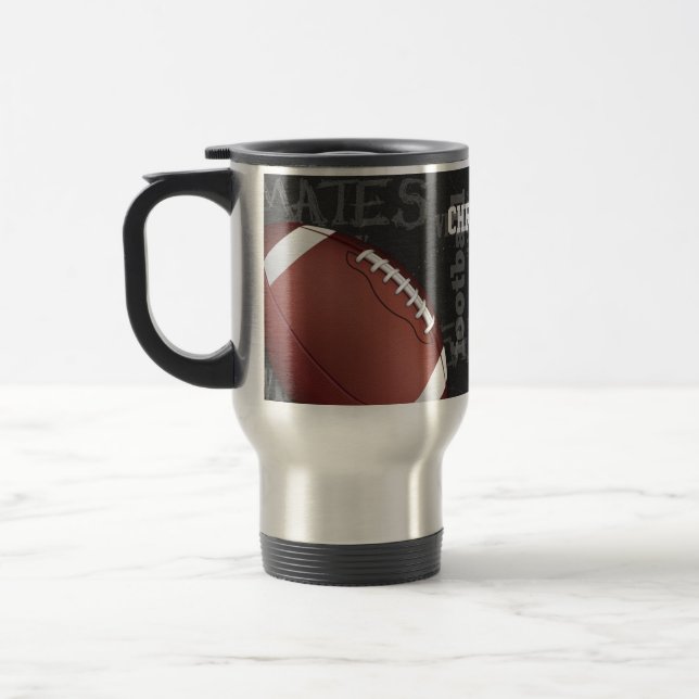 Personalised Chalkboard American Football Travel Mug (Left)