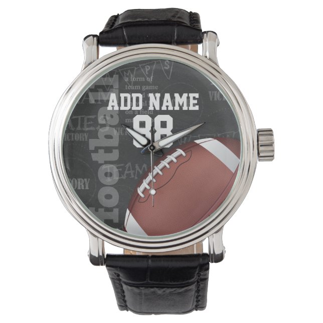 Personalised Chalkboard American Football Watch (Front)