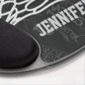 Personalised Chalkboard Basketball and Hoop Gel Mouse Mat (Right Side)