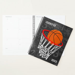 Personalised Chalkboard Basketball and Hoop Planner