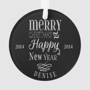 Personalised Chalkboard Christmas Ornament