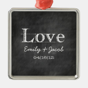Personalised Chalkboard Love Wedding Ornament