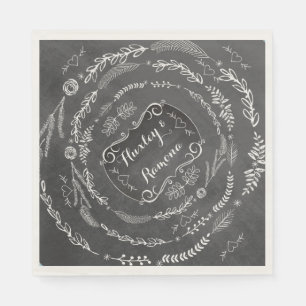 Personalised Chalkboard Wedding Paper Napkins