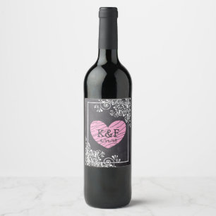Personalised Chalkboard Wine Bottle Lables Label