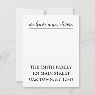 Personalised Change of Address Cards