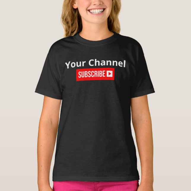 Personalised Channel Subscribe T-Shirt (Front)
