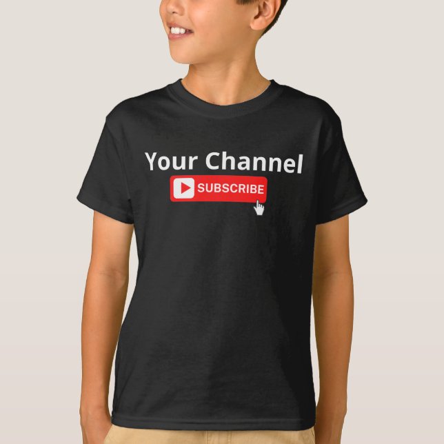 Personalised Channel Subscribe T-Shirt (Front)