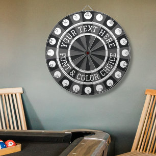 Personalised Charcoal Grey or Custom Colour Dartboard