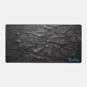 Personalised Charred Wood Image Desk Mat