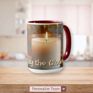 Personalised Chase Away the Gloom Autumn-Themed Mug