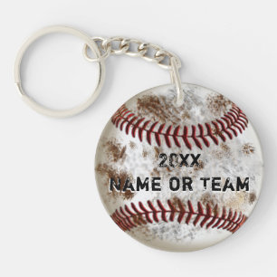 Personalised Cheap Baseball Team Gifts, Grunge Key Ring