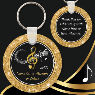 Personalised Cheap Music Themed Party Favours Key Ring