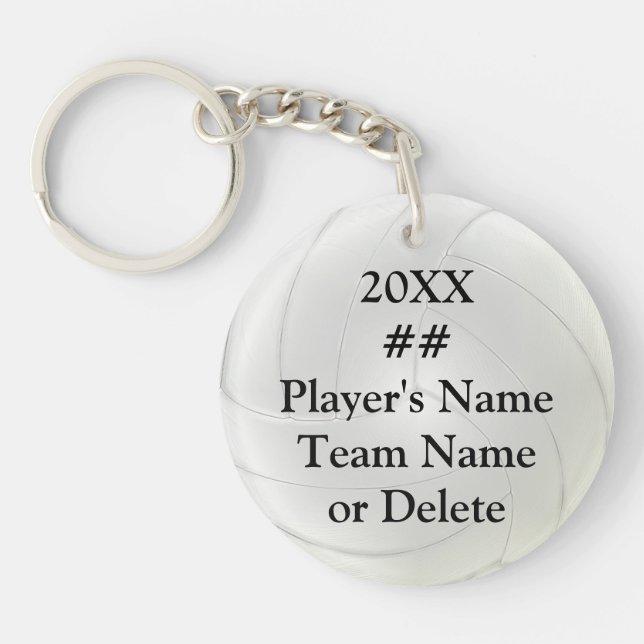 Personalised Cheap Volleyball Senior Night Gifts Key Ring (Front)