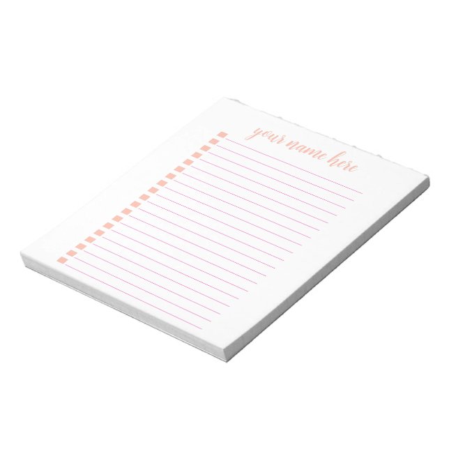 Personalised Checklist Planner Notepad (Rotated)