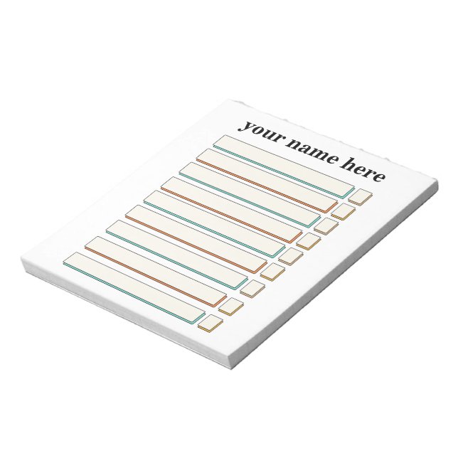 Personalised Checklist Planner Notepad (Rotated)