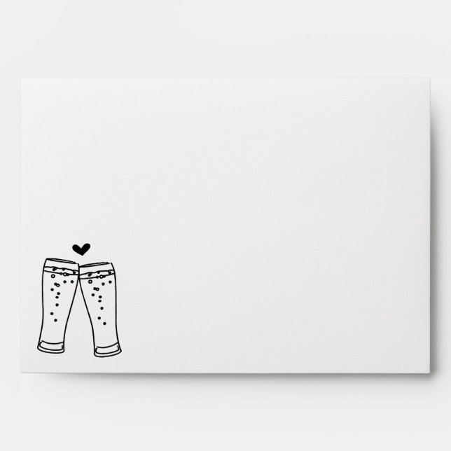 Personalised Cheer & Beers Toast Brewery Envelope (Front)