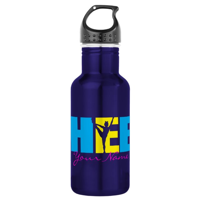 Personalised Cheer Cheerleading Purple 532 Ml Water Bottle (Front)