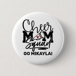 Personalised Cheer Mum Squad 6 Cm Round Badge