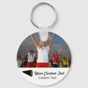 Personalised Cheer Photo Cheerleading Team Spirit Key Ring