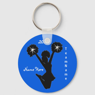 Personalised Cheer Squad Gifts with 3 Text Boxes Key Ring