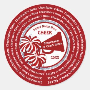 Personalised, Cheer Stickers with ALL Cheerleaders