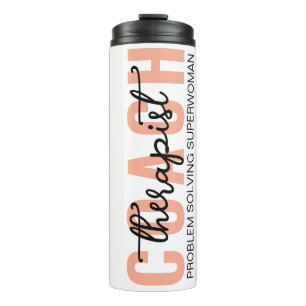 Personalised Cheer Therapist tumbler, Thank Gift Thermal Tumbler