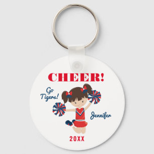 Personalised Cheerleader Keychain with YOUR TEXT