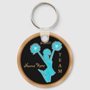 Personalised Cheerleader Keychains with YOUR TEXT