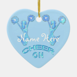 Personalised Cheerleader Ornament NAME "Cheer On"