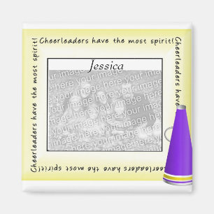 Personalised Cheerleader Photo Magnet