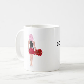 Personalised Cheerleader with pink hair Coffee Mug