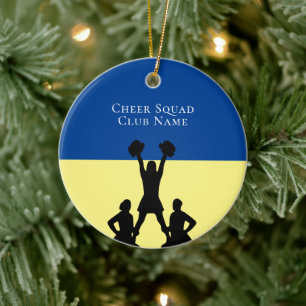 Personalised Cheerleading Any Colour Christmas Ceramic Tree Decoration