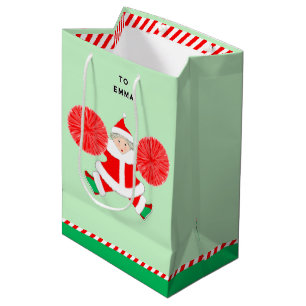 Personalised Cheerleading Christmas Medium Gift Bag