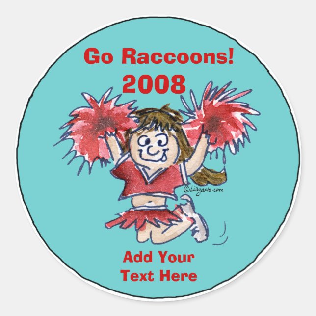 Personalised Cheerleading Sticker 2 (Front)