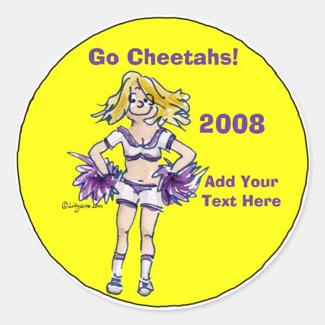 Personalised Cheerleading Sticker 4 (Front)