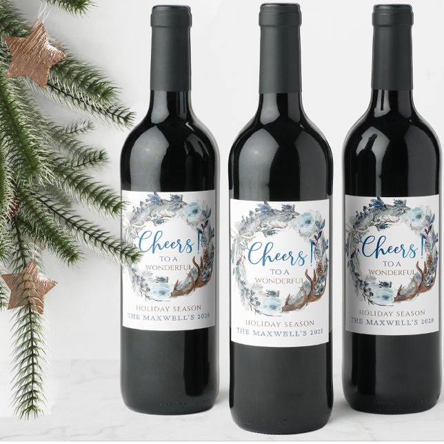 Personalised Cheers, Christmas/New Year Wine Label (Creator Uploaded)
