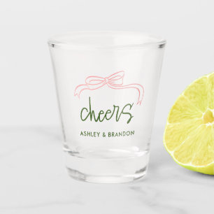Personalised Cheers French Fun Wedding Shooters Shot Glass