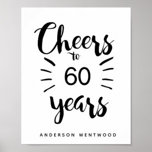 Personalised Cheers to 60 Years Poster