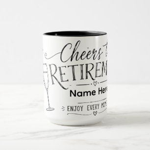 Personalised Cheers to Retirement Champagne Mug