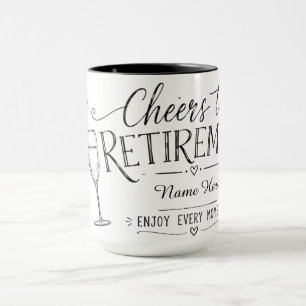 Personalised Cheers to Retirement Champagne Mug