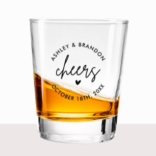 Personalised Cheers Wedding Shooters Shot Glass