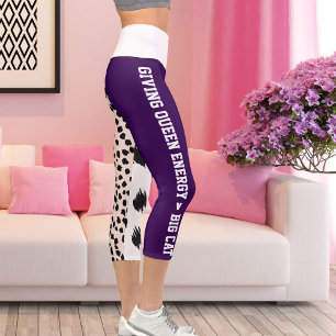 Personalised Cheetah Leopard Big Cat Pattern Spots Capri Leggings
