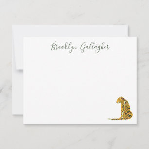 Personalised Cheetah Note Card