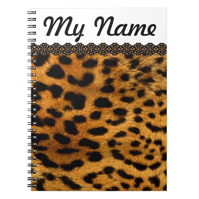Personalised Cheetah Notebook (Front)