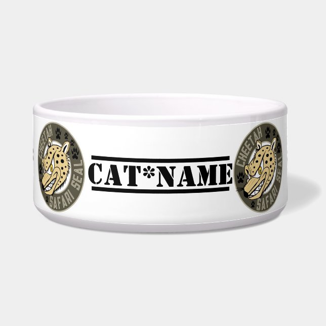 Personalised Cheetah Safari Seal Cat (Front)