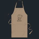 Personalised Chef Hat Grilling Long Apron<br><div class="desc">This personalised apron is for the chef who loves to cook or grill out on the barbecue. It features an illustration of a classic chef's hat with the word "Chef" in script. Customise it with the chef's name below in sans serif font.</div>