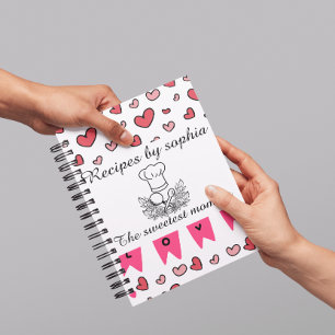 Personalised chef mom  Mother's Day recipe  Notebook