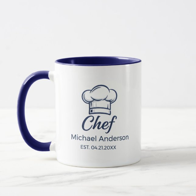 Personalised Chef Mug – Custom Name Kitchen Gift (Left)
