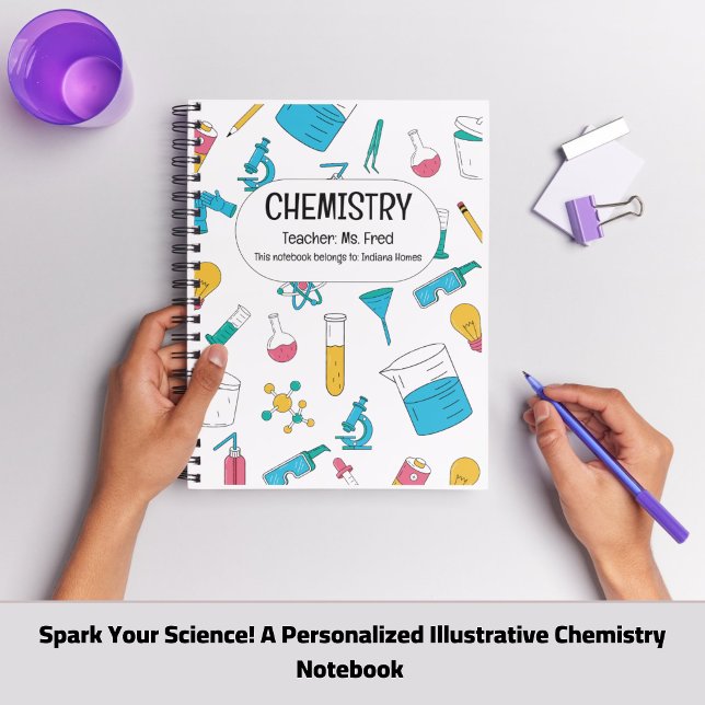 Personalised Chemistry Notebook – Custom Name Desi (Spark Your Science! A Personalized CHEMISTRY Notebook)